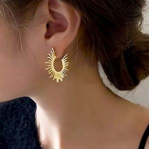 “Solaris” Sun Bohemian Hippie Geometric Indie Festival Minimal Abstract Earrings